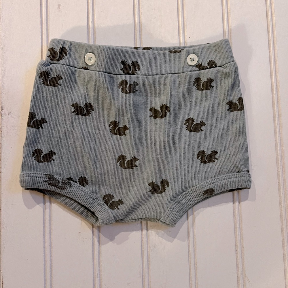 Kate Quinn Button Bloomer - Squirrel Print - Organic Cotton